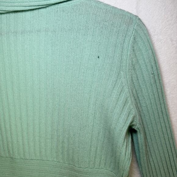 Autumn Cashmere Cardigan Sweater 100% Cashmere Light Blue Green size XS - Picture 7 of 10